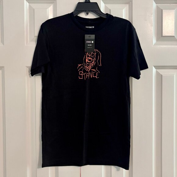 NWT Stance "Burn for You" Graphic Black T Shirt Men S - Picture 3 of 7